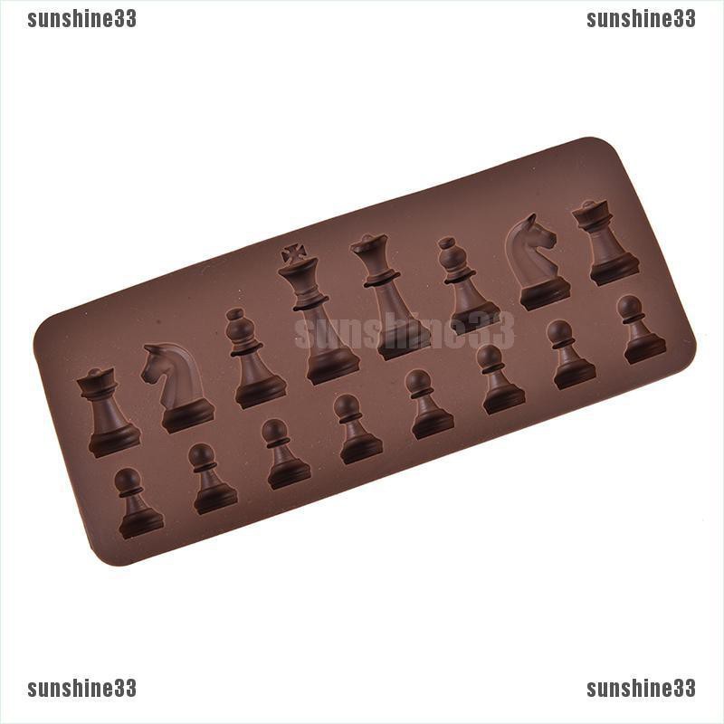 1 Khuôn Silicone Hình Cờ Vua Trang Trí Bánh