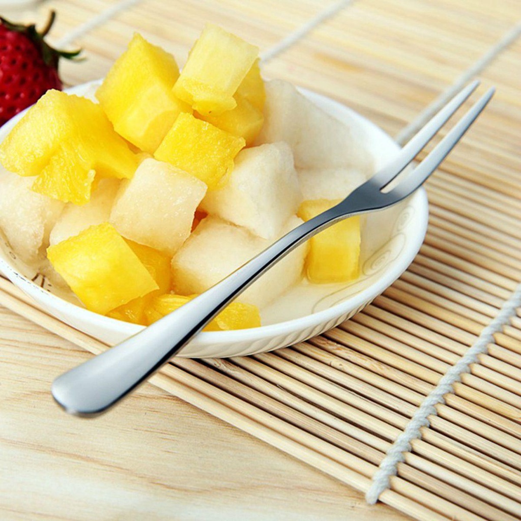 Nĩa Ăn Trái Cây Tráng Miệng Bằng Thép Không Gỉ