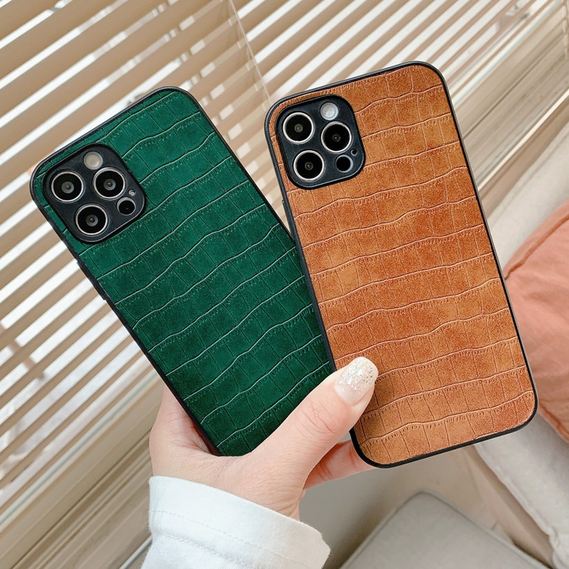 Ốp Điện Thoại Da Cá Sấu Chống Sốc Cho iPhone 12 Pro 12 Mini 11 Pro Max X XR XS 7 8 Plus SE 2020