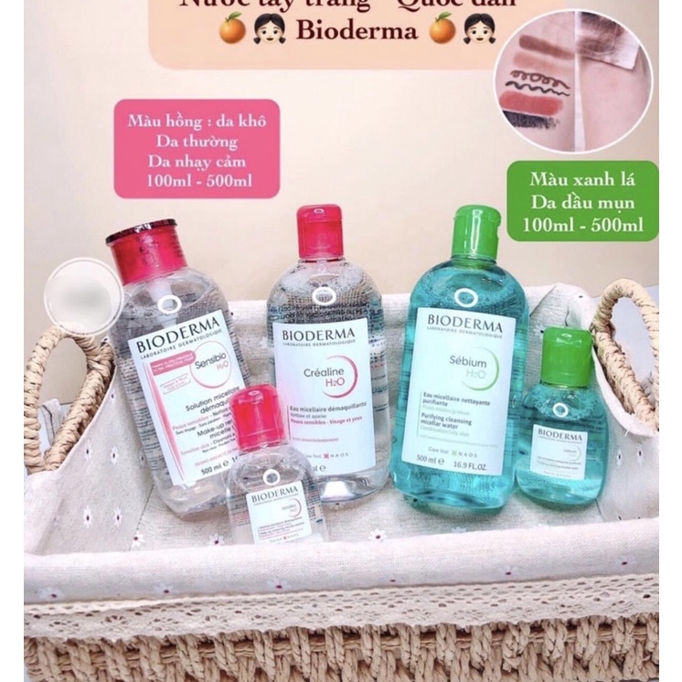 Nước Tẩy Trang Dành Cho Da Nhạy Cảm Bioderma Sensibio H2O