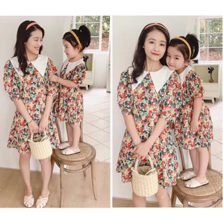 Váy mẹ con hoa vàng