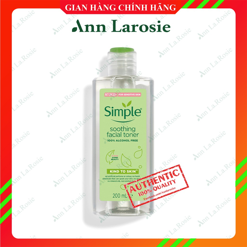 Toner Simple Kind To Skin Soothing Facial 200ml | BigBuy360 - bigbuy360.vn