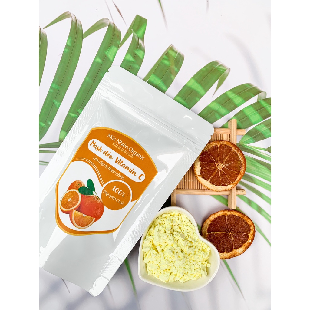 Mặt nạ dẻo Vitamin C_Cam - Mask dẻo Collagen giảm nám, tan nhang, dưỡng da, đẹp da, chống lão hoa da