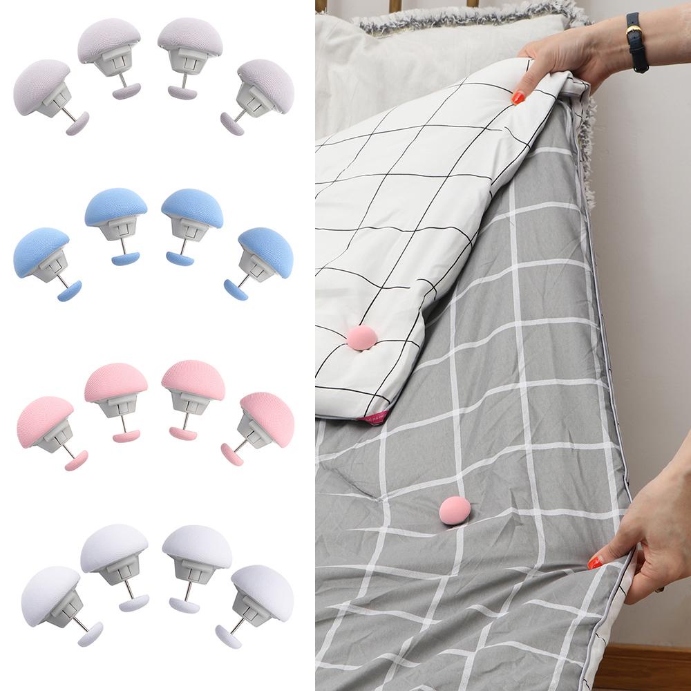 KRNY Bộ 4 Kẹp Cố Định Ga Trải Giường Chống Trượt Hình Nấm