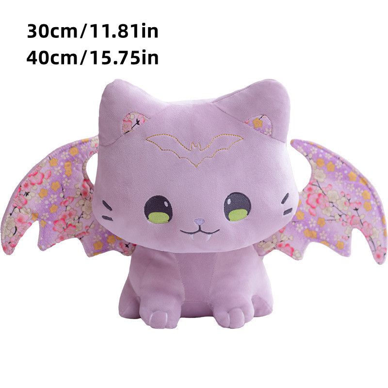30/40cm Halloween Bat Cat Toy Cartoon Cute Pink Cherry Blossoms Turn Into Plush Toys