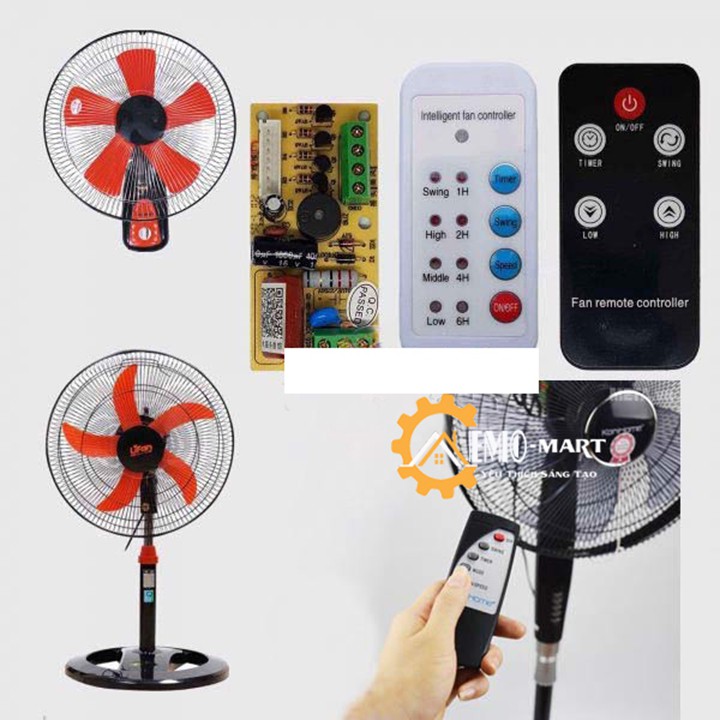 Mạch điều khiển quạt từ xa TOMAX V2 ⚡️𝐅𝐑𝐄𝐄 𝐒𝐇𝐈𝐏⚡️ Bật, tắt bằng remote - Có đèn báo tốc độ, thời gia