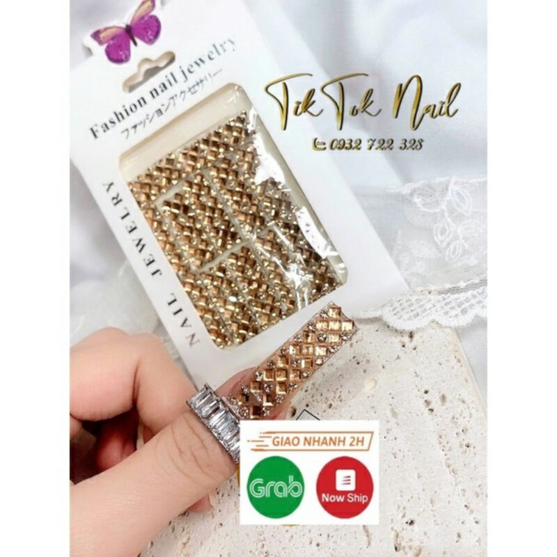 đá hot dán móng tay, chân