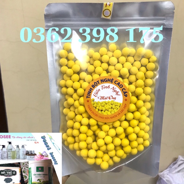 Viên tinh bột nghệ mật ong handmade [ túi zip 100g]