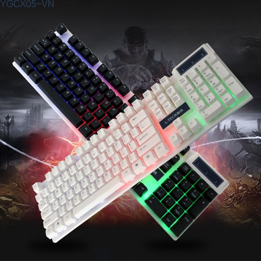 Bàn Phím Cơ Gaming Có Đèn Led Nền Cổng Usb Cho Laptop / Máy Tính