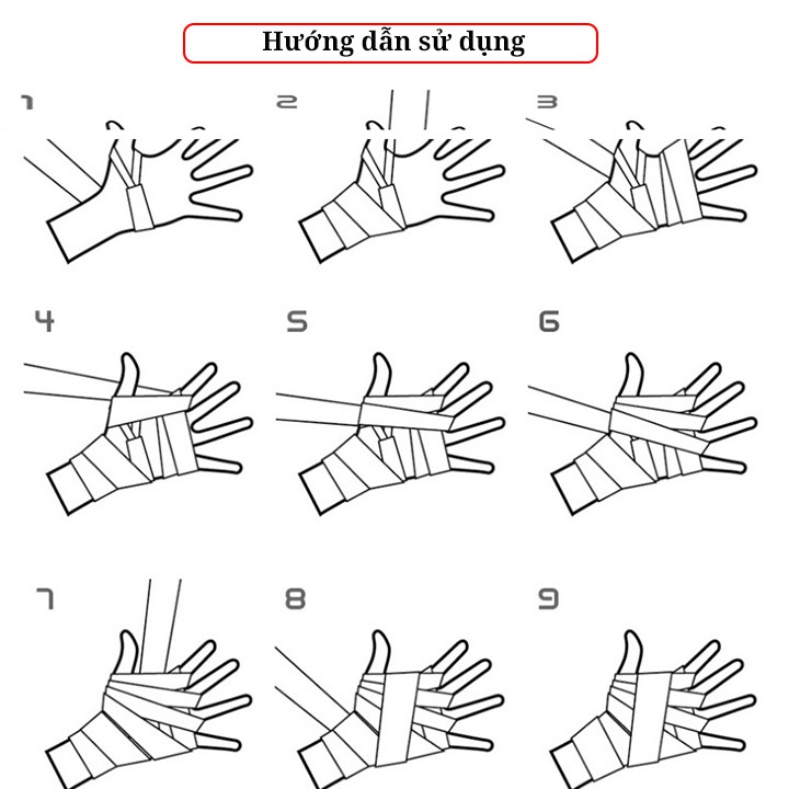 Băng đa quấn tay thun cotton Venum dài 3 mét VD3-1 đôi