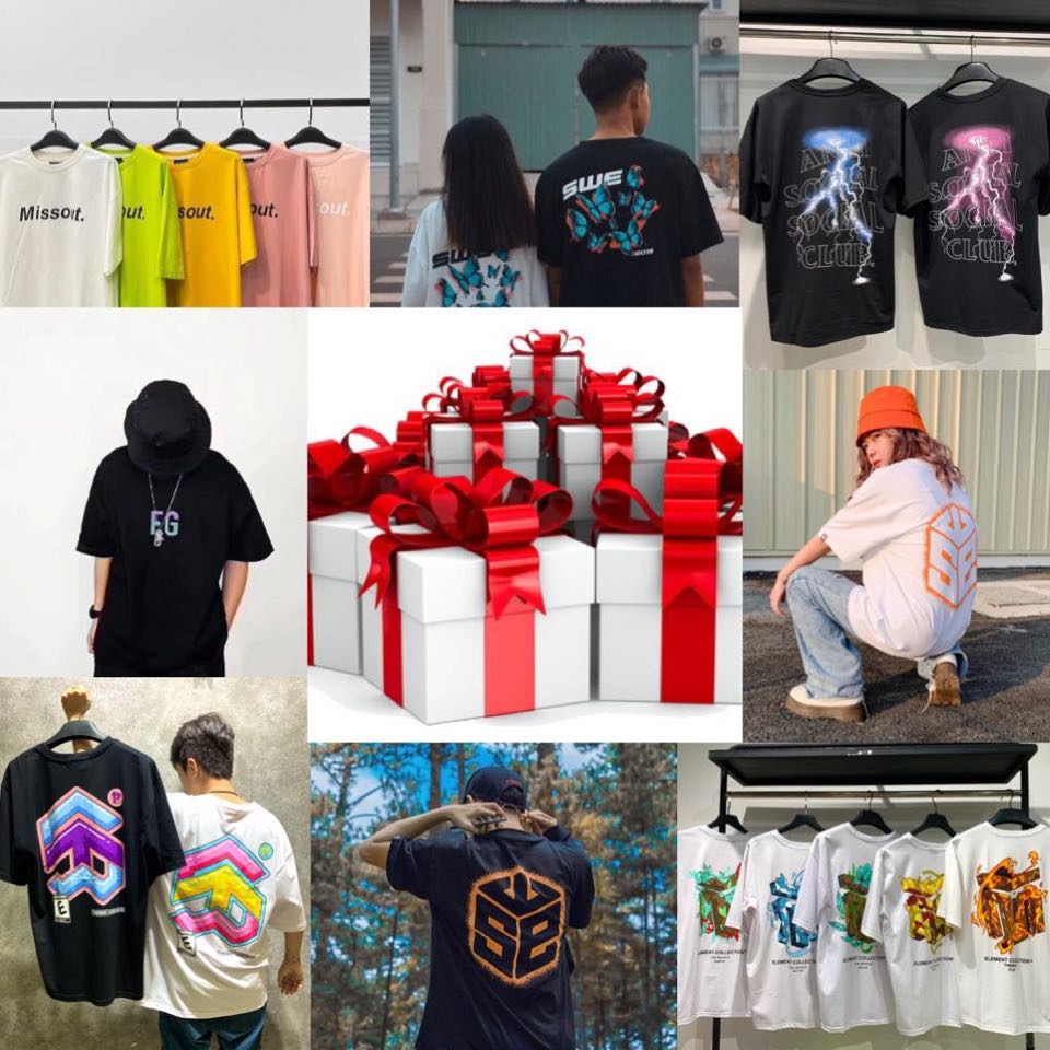 Áo thun unisex ngẫu nhiên Kun Shop