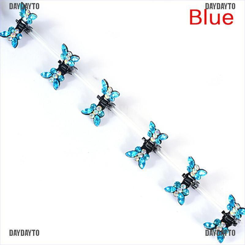 12 Kẹp bươm bướm nhựa tạo kiểu tóc cho salon