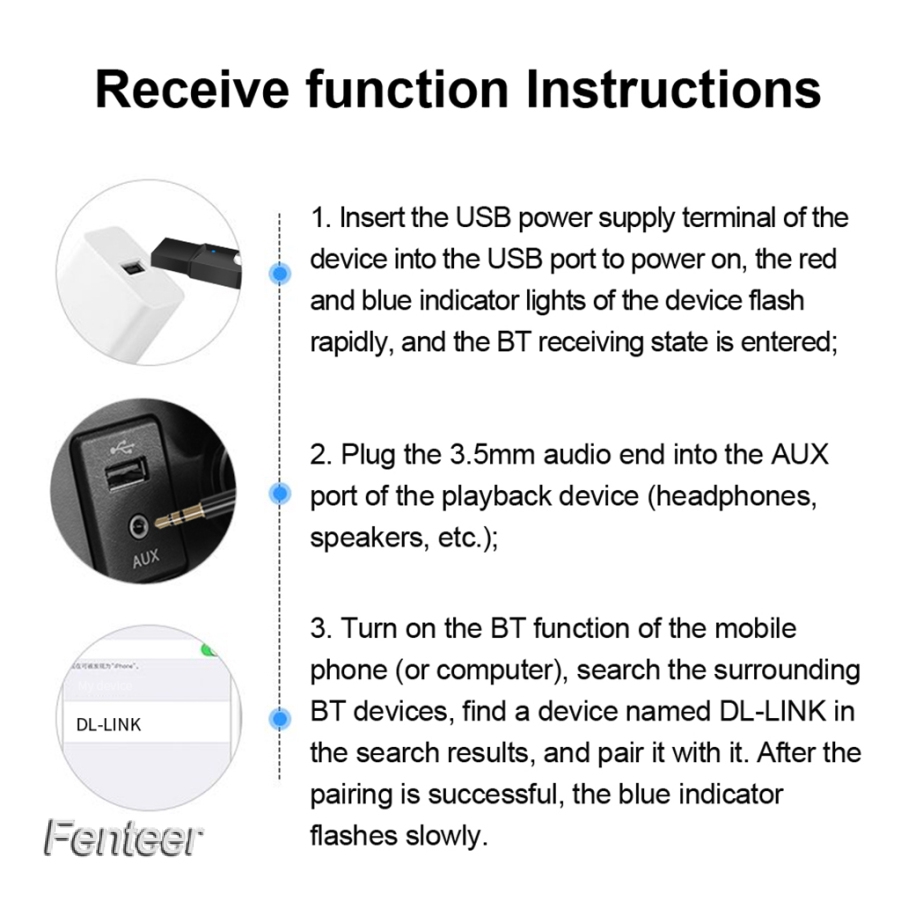 Usb Bluetooth Không Dây 3.5mm Cho Xe Hơi | BigBuy360 - bigbuy360.vn