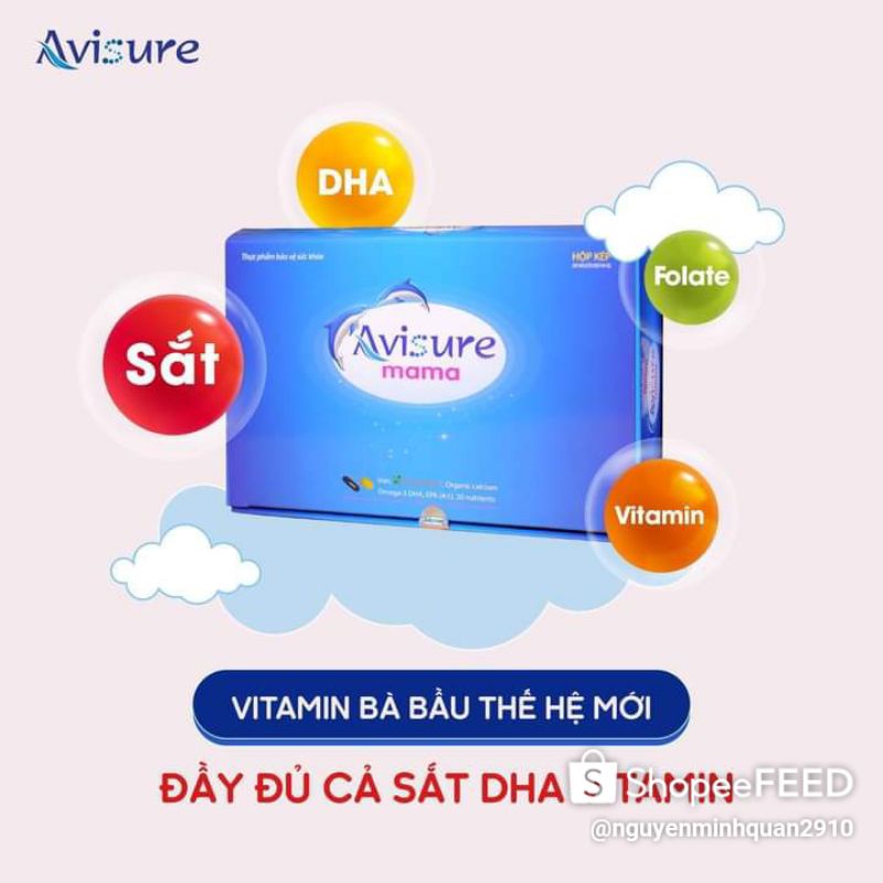 Avisure mama + DHA + Canxi Hical - bổ sung canxi, DHA, EPA, vitamin và khoáng chất cho mẹ bầu