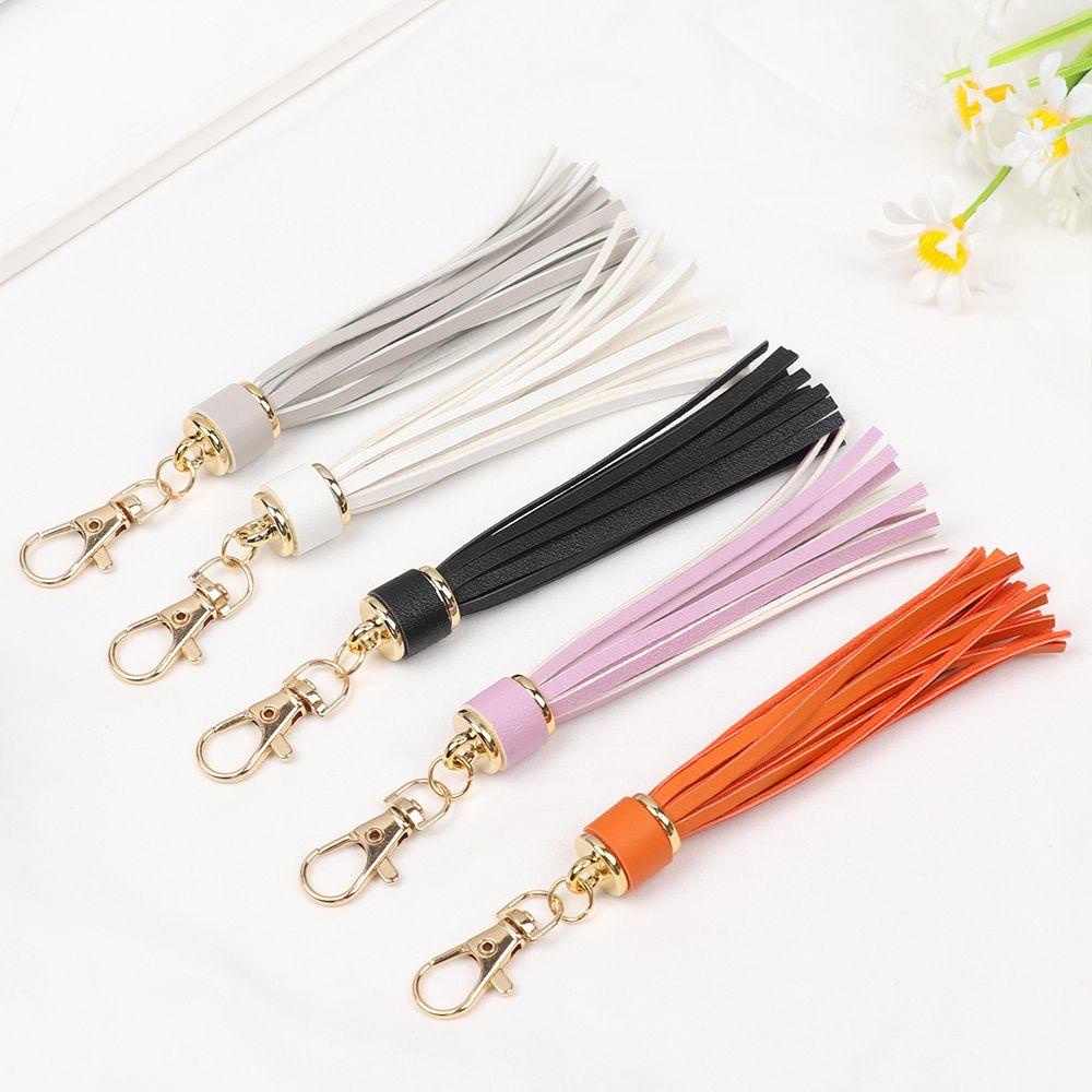 Móc Khóa Tua Rua Chất Liệu Da PU Thời Trang Dành Cho Nữ