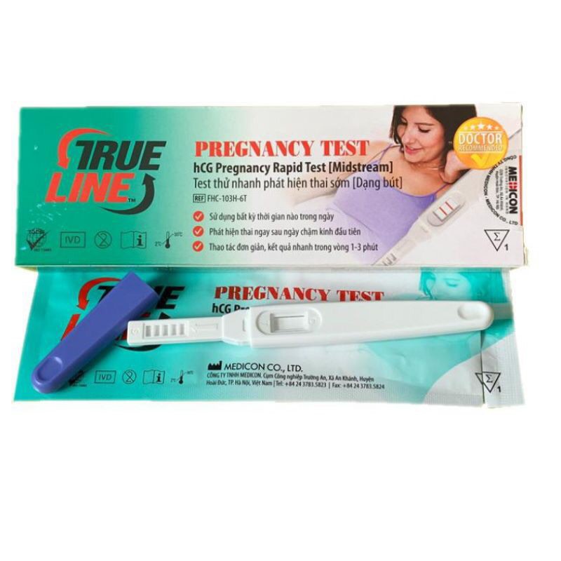 Que thử rụng trứng TRUELINE, dễ sử dụng, chính xác cao - Hộp 7 que [có che tên]