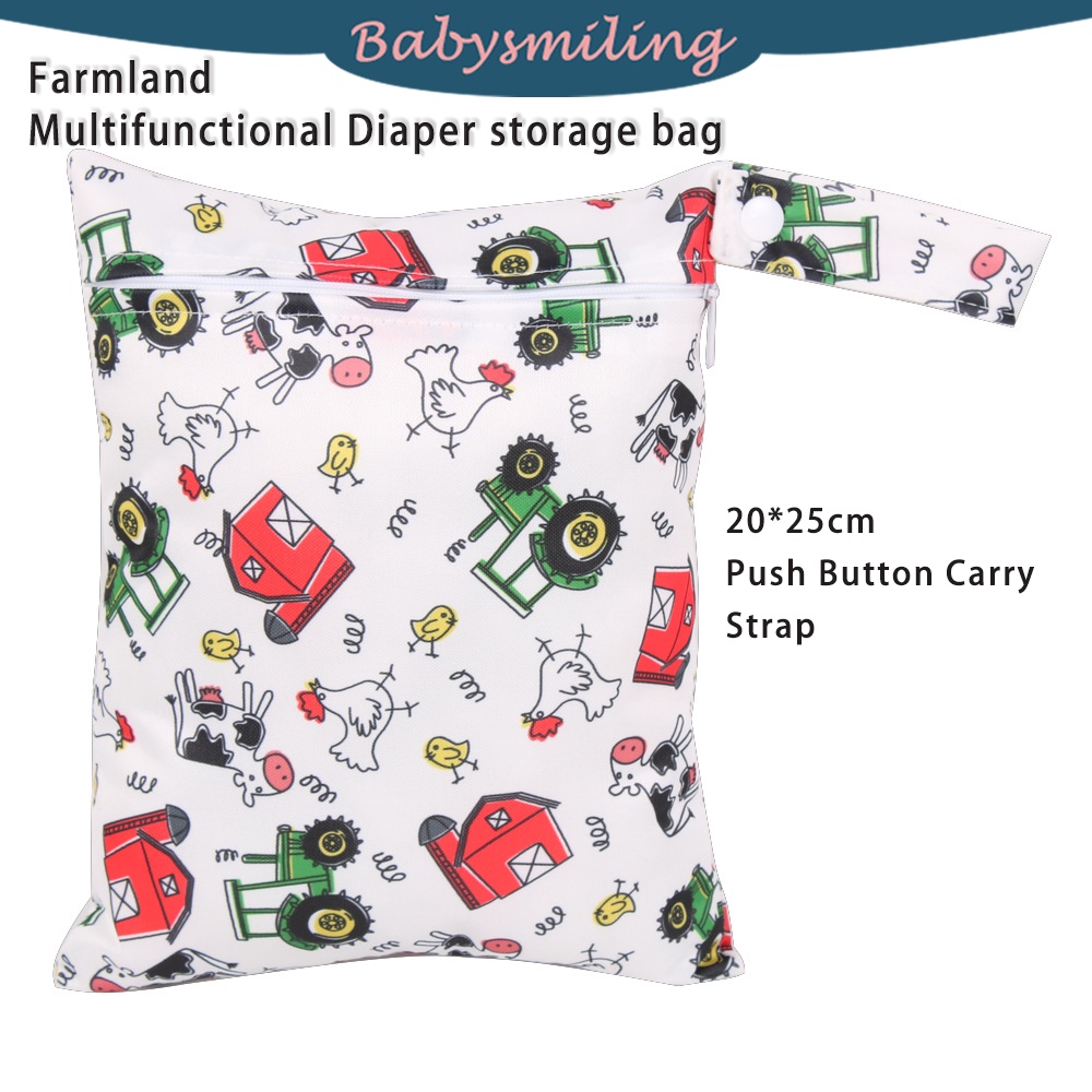Túi Đựng Tã Em Bé Chống Thấm Nước Tái Sử Dụng Kích Thước 20*25cm