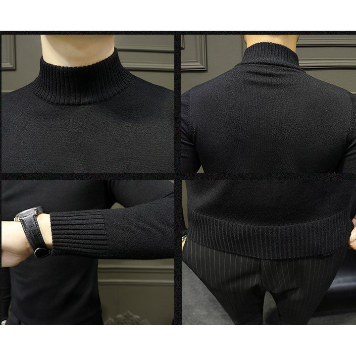 Áo len nam cổ trụ cổ 3 phân. Chất len mềm mịn | BigBuy360 - bigbuy360.vn