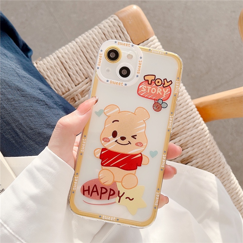 Ốp Điện Thoại Mềm Chống Sốc In Hình Gấu Pooh Cho iPhone 7 8 SE 2020 7P 8P X XS XR XsMax 11 12 13 Pro 11 12 13 Pro Max