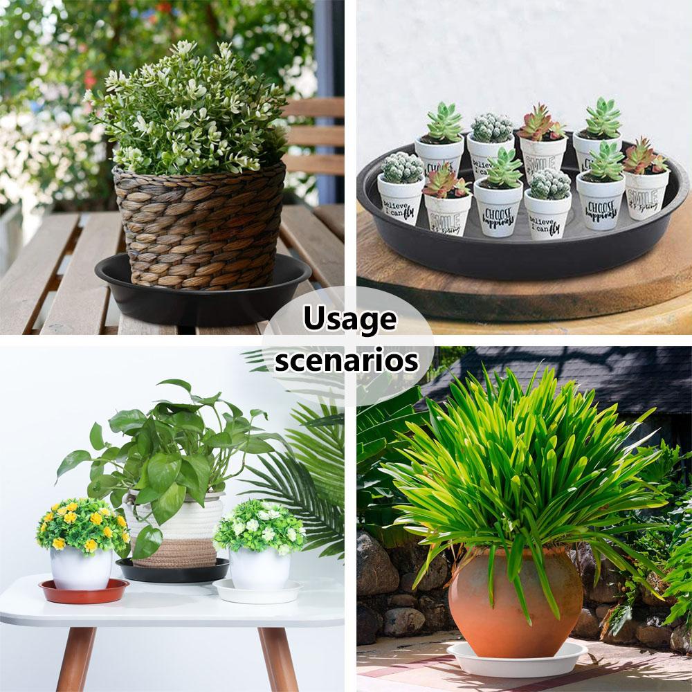 Set 3 Khay Đựng Đĩa / Chậu Hoa Bằng Nhựa Hình Tròn Chịu Được Sức Nặng