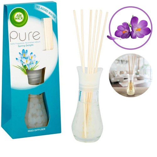 Bộ Que gỗ khuếch tán Tinh dầu Air wick,Lọ tinh dầu khuếch tán, Khuếch tán Tinh dầu Que Gỗ Mây Khử mùi