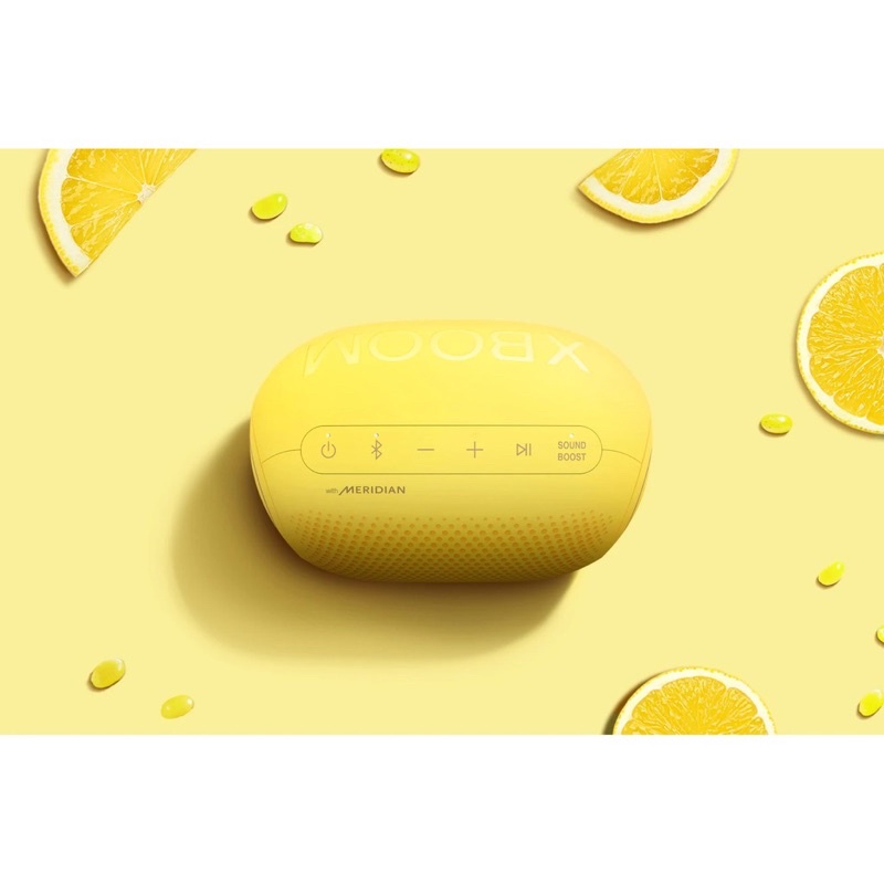 Loa XBoom Bluetooth LG PL2S màu vàng chanh chính hãng new 99% (có dây sạc, ko có box)