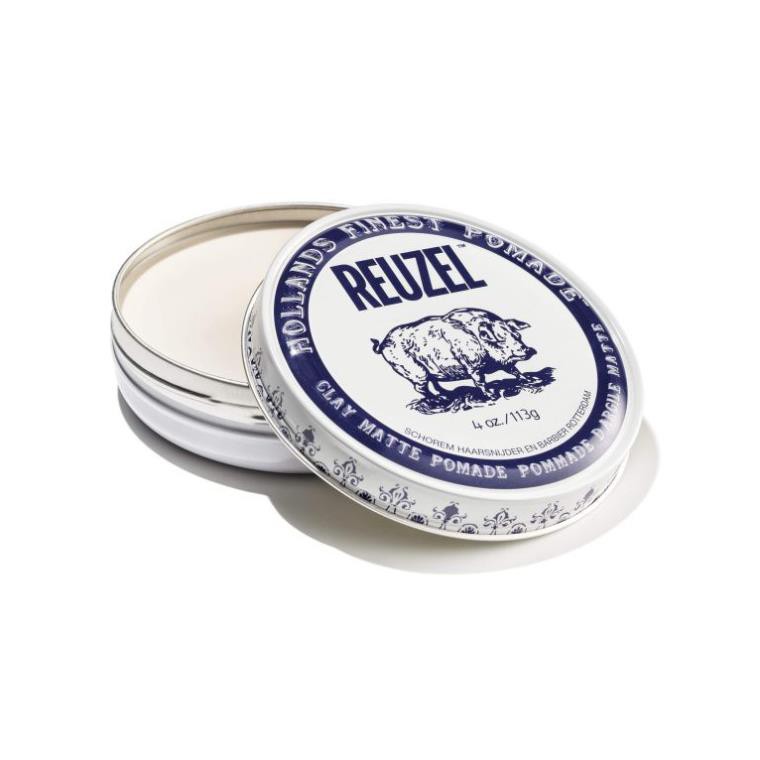 Sáp vuốt tóc Reuzel Clay Matte Pomade GIỮ NẾP VỪA - KHÔNG BÓNG - TAN TRONG NƯỚC