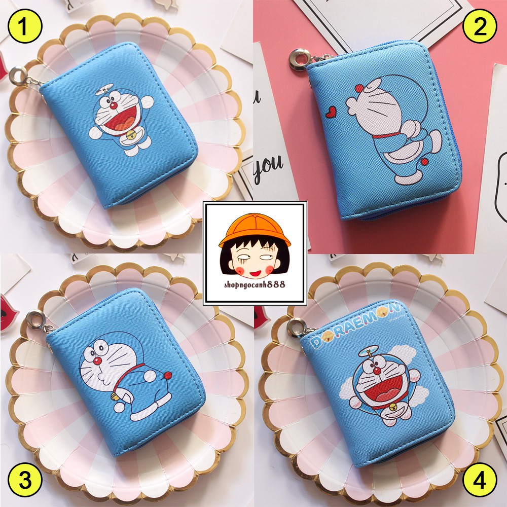 Bóp ví ngắn họa tiết Doraemon hoạt hình cầm tay cho nữ cute dễ thương | BigBuy360 - bigbuy360.vn