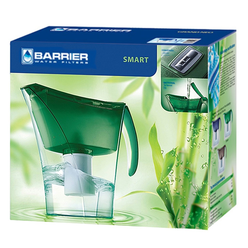 Combo Barrier: Ca Lọc Nước Smart 3.3L + 1 Lõi Lọc Nước FC-STD - Xanh Lá