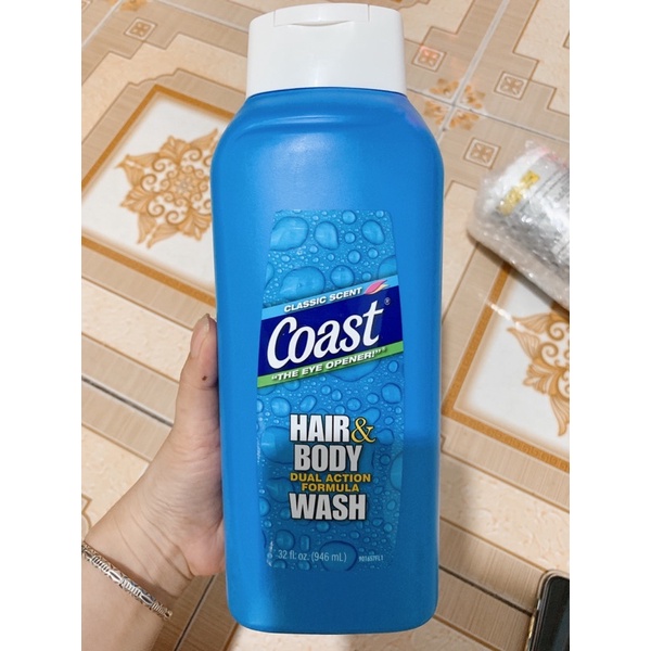 sữa tắm gội Coast 946ml cho nam của Mỹ