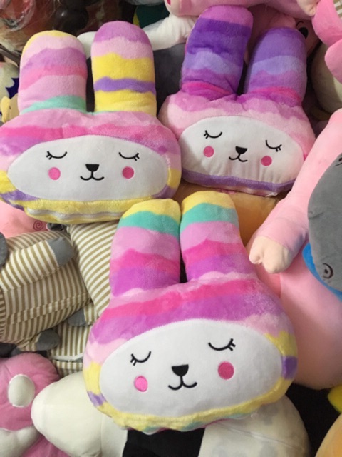 Chăn gối 2 trong 1 thỏ 7 màu