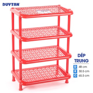 Kệ dép trung nhựa DUY TÂN 4 tầng (48 x 30.5 x 65.5 cm) - 41736 - Giao màu ngẫu nhiên