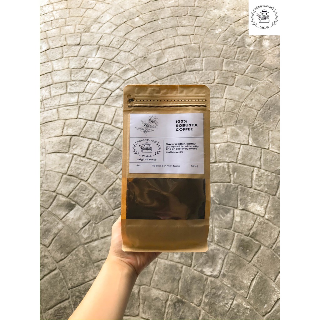 500 GRAM Cà phê rang xay Robusta 100% Rang Mộc Nguyên Chất Coffee bột rang xay pha phin pha máy ĐẮK LẮK