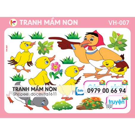 Decal Mầm non - GÓC VĂN HỌC tổng hợp 1 khổ lớn 127x80