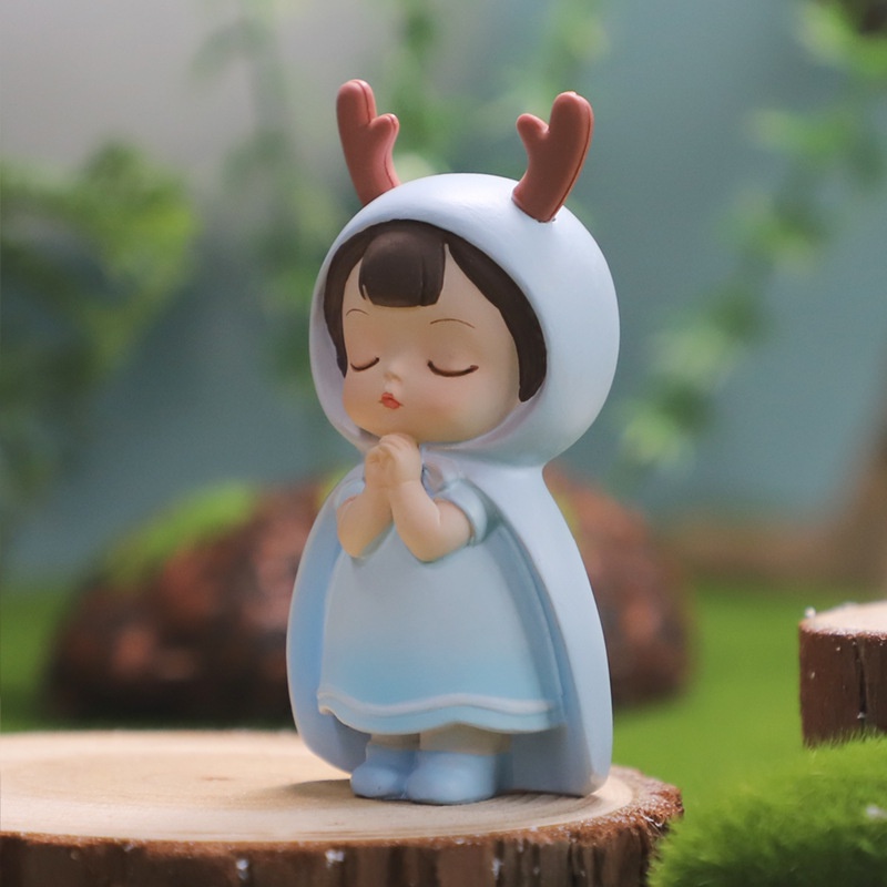 Búp Bê Hoạt Hình Thủ Công Bằng Nhựa resin Dễ Thương Sáng Tạo Trang Trí Bể Cá