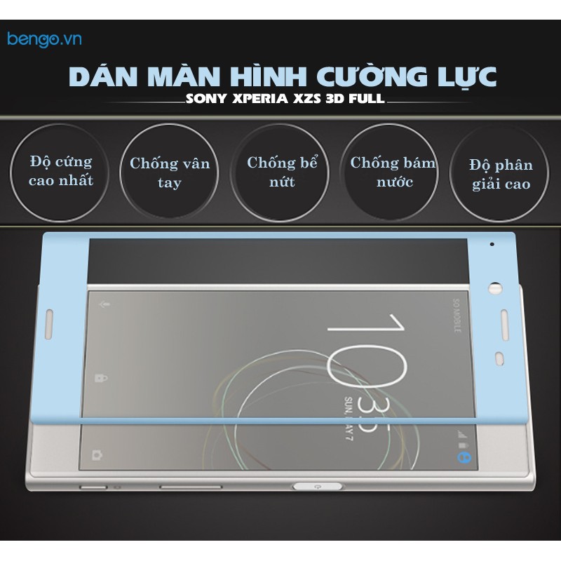 Dán màn hình cường lực Sony Xperia XZs 3D Full màn hình