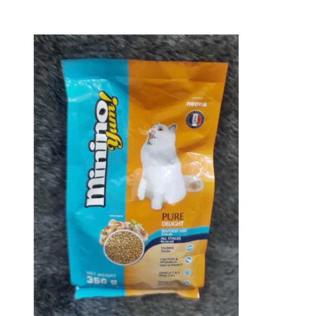 Thức ăn mèo vị hải sản Minino yum 350g
