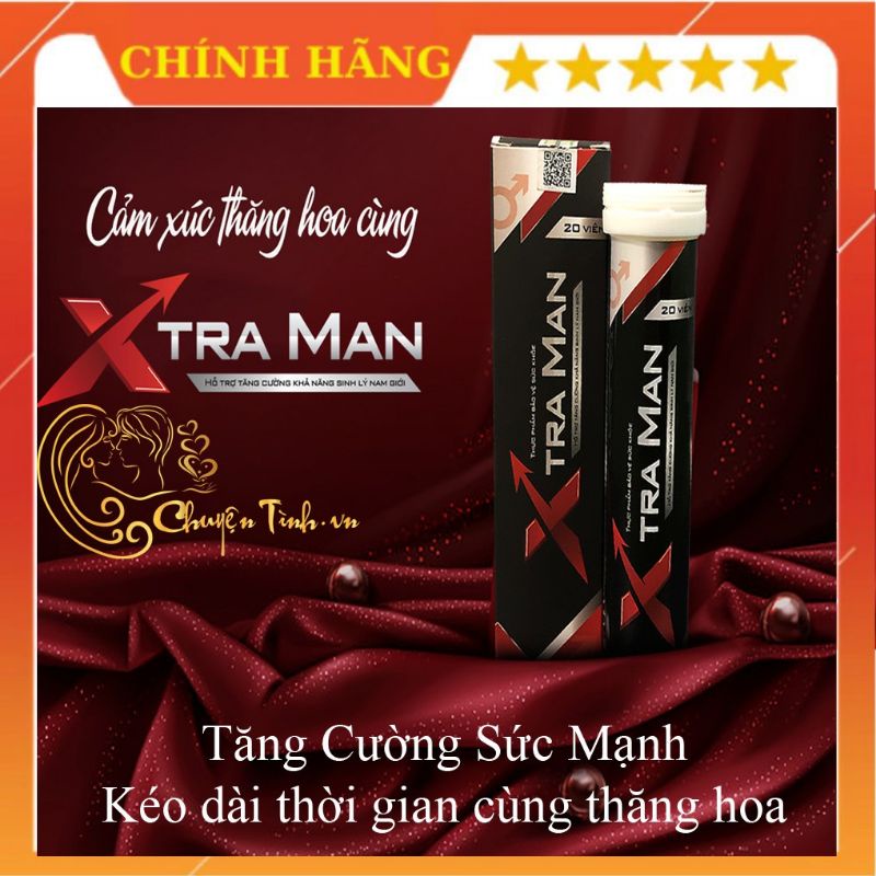 Viên sủi xtraman tăng cường sinh lý nam hộp 20 viên hàng chính hãng