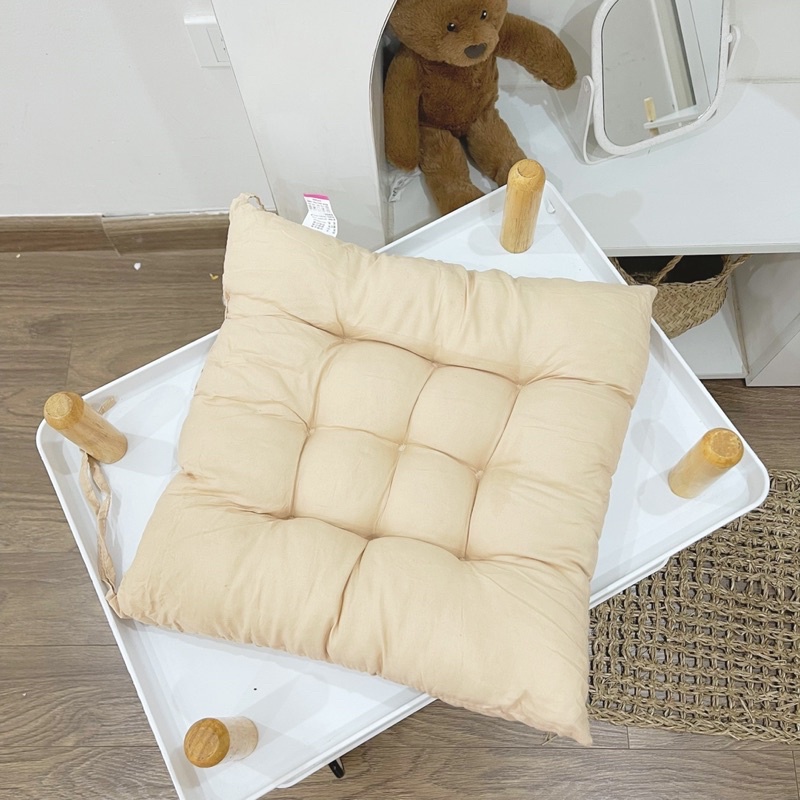 Đệm ghế ngồi bệt-tựa lưng hình tròn-vuông phong cách hàn quốc màu sắc trang nhã trang trí quán cà phê