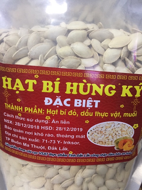 Hạt Bí Hùng Ký Loại Đặc biệt chuẩn Ban Mê Thuột