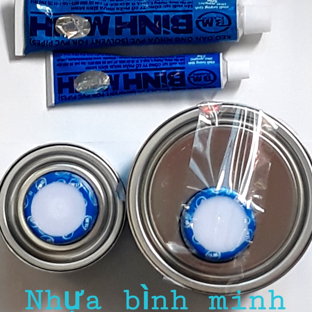Keo dán ống nước  pvc Bình Minh lon 200g và 500g