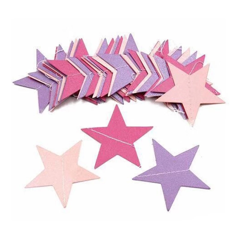 1 Dải Băng Rôn Hình Ngôi Sao Bằng Giấy Màu Đồng Treo Tường Trang Trí Phòng Ngủ / Sinh Nhật / Tiệc Giáng Sinh