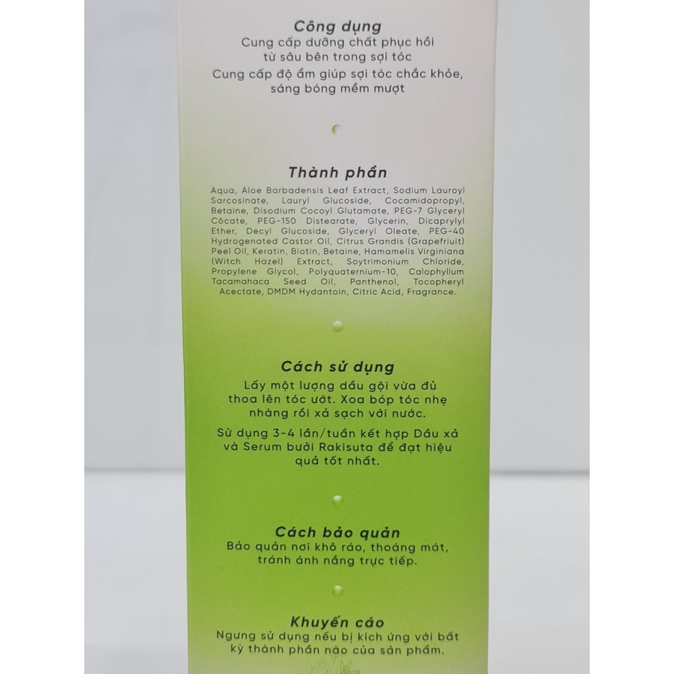 Dầu Gội Bưởi Giảm Rụng Kích Thích Mọc Tóc Rakisuta 300ml