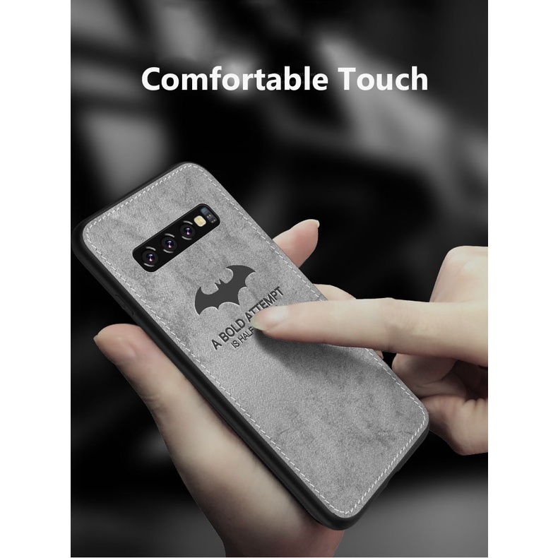 Ốp Lưng Samsung S10 5G Vải Jean Hình Sừng Hươu Vintage