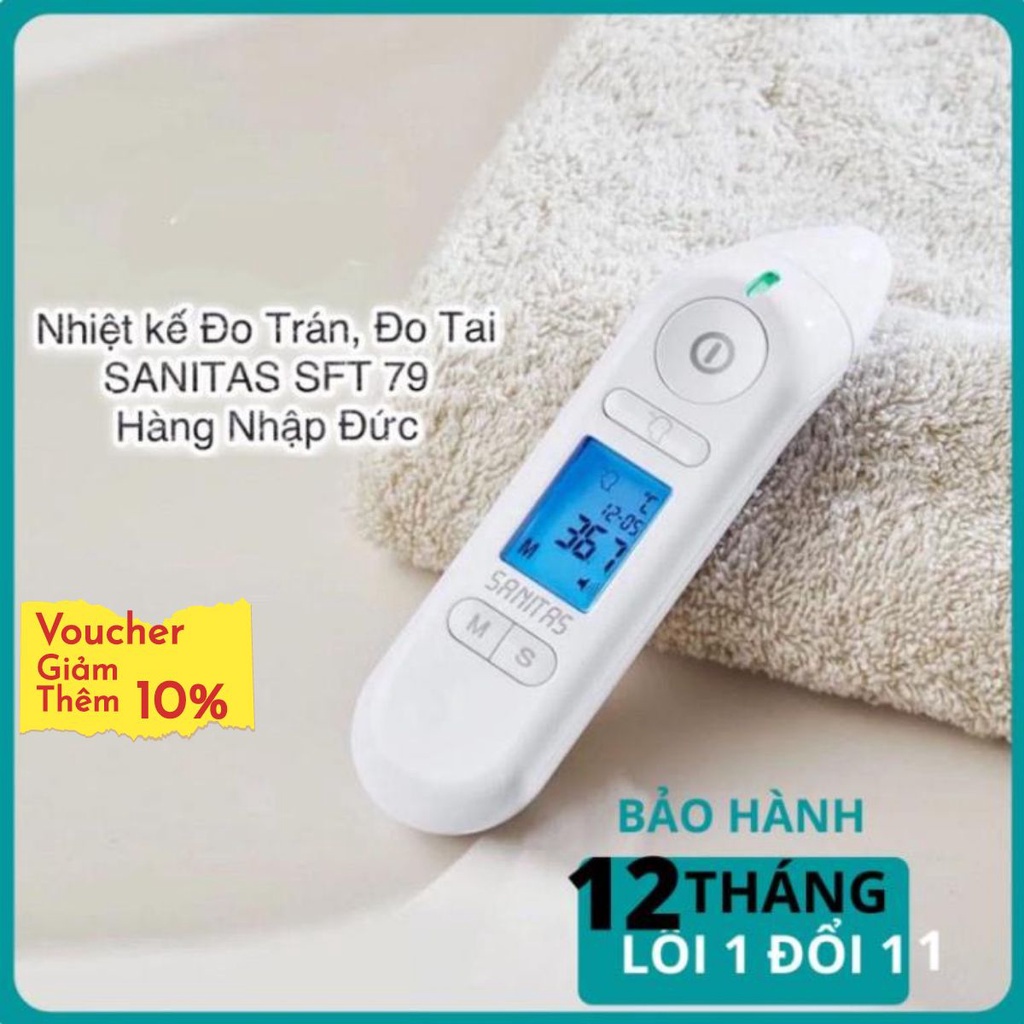 Nhiệt Kế Điện Tử Hồng Ngoại Đa Năng Sanitas SFT 79 Đo Trán, Đo Tai [HÀNG CHÍNH HÃNG] [1 ĐỔI 1 TRONG 12 THÁNG]