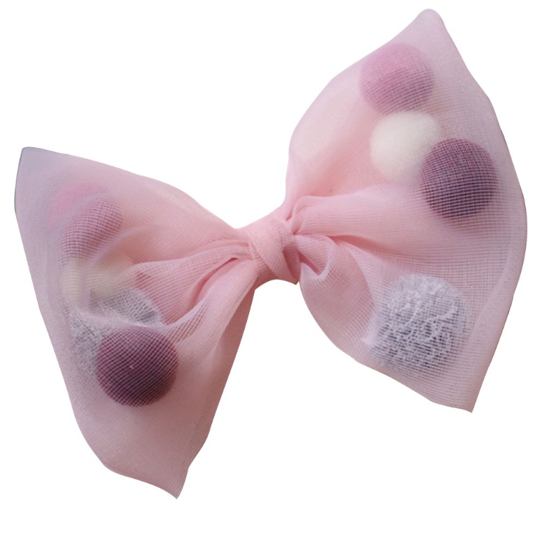 Kẹp Tóc Cá Sấu Phối Ren Lưới Đính Bóng Lông Nhiều Màu Sắc Kiểu Công Chúa Xinh Xắn Cho Bé Gái