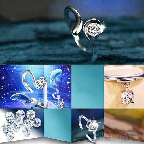 Nhẫn Mạ Bạc Khắc Biểu Tượng 12 Cung Hoàng Đạo Có Thể Điều Chỉnh