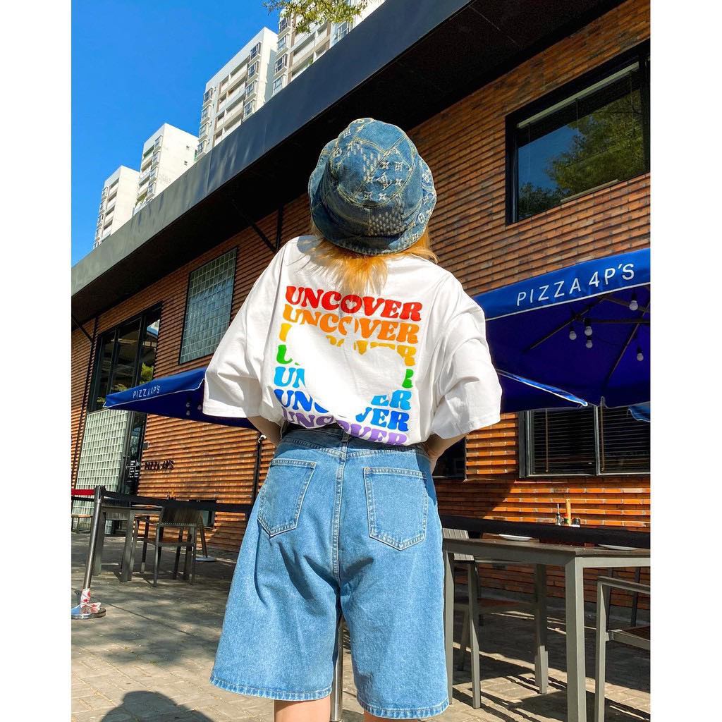 Áo Thun Tay Lỡ Nam Nữ UNCOVER BEAR COLORFUL Màu Trắng Màu Đen Unisex Form Rộng - Zadola fashion