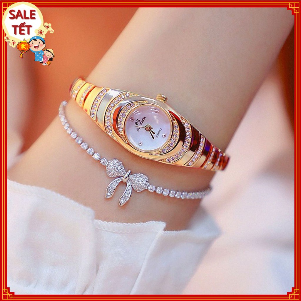 Đồng hồ nữ BS viền đính đá thời trang, phong cách công sở | BigBuy360 - bigbuy360.vn