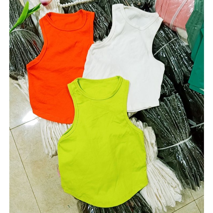 Áo 3 lỗ croptop loại đẹp siêu tôn dáng ( hình thật tự chụp )